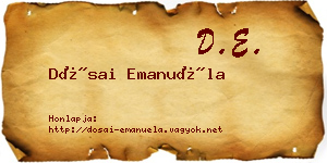 Dósai Emanuéla névjegykártya